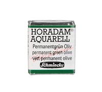 Schmincke - HORADAM® AQUARELL - acuarelas para artistas, 534 verde oliva permanente, 14 534 044, 1/2 godet