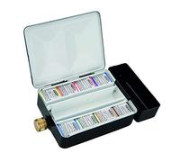 Schmincke - HORADAM? AQUARELL Caja de Pintura peque?a con 8 Pinturas de Acuarela m?s Finas y dep?sito de Agua, 74 408 097, Caja de Metal, Caja de Viaje, 8 x 1/2 Godets, Urban Sketching