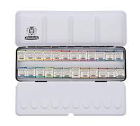 Schmincke caja de acuarelas HORADAM® AQUARELL 24 x 1/2 godets metálica negra