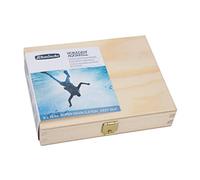 Schmincke – HORADAM AQUARELL Super Granulation Set Mar Profundo, 5 tubos de 15 ml, caja de madera