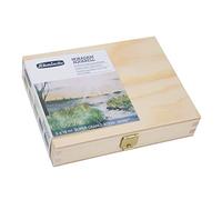 Schmincke - HORADAM® AQUARELL, Super Granulation Set Pradera, 5 tubos de 15 ml, 74 867 097, caja de madera, tonos muy granulados, acuarelas finas supergranuladas.