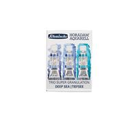 Schmincke HORADAM? AQUARELL, Super Granulation Trio Deep See, tubos de 5 ml, 74 614 097, juego de cart?n, tonos muy fuertes granuladores, acuarelas finas y supergranuladoras