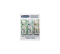 Schmincke HORADAM? AQUARELL, Super Granulation Trio Wald, Tubos de 5 ml, 74 617 097, Juego de Cartones, Tonos de Granulaci?n Muy Fuerte, Pinturas de Acuarela Supergranuladoras
