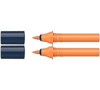 Schneider 040 Paint-It Twinmarker Cartuchos (Brush Tip - Pincel, tinta a base de agua, para aplicación en papel, 95% plástico reciclado), color naranja rojo 123