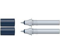 Schneider 040 Paint-It Twinmarker Cartuchos (punta redonda, tinta a base de agua de colores intensos, para aplicación en papel, 95% plástico reciclado), color azul gris 004