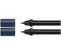 Schneider 040 Paint-It Twinmarker Cartuchos (punta redonda, tinta a base de agua, para aplicación en papel, 95% plástico reciclado), color negro 001