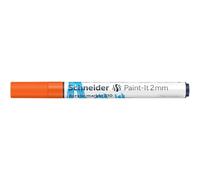 Schneider 120106 Paint-It - Rotulador acrílico (con punta redonda de 2 mm, pinturas acrílicas de alta cobertura para madera, lienzo, piedra, etc.), 1 unidad, color naranja