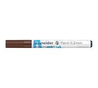 Schneider 120107 Paint-It - Lápiz acrílico (con punta redonda de 2 mm, pinturas acrílicas de alta cobertura para madera, lienzo, piedra, etc.), 1 unidad, color marrón