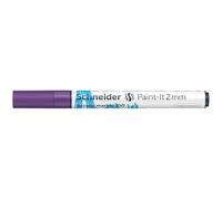 Schneider 120108 Paint-It - Rotulador acrílico (con punta redonda de 2 mm, pinturas acrílicas de alta cobertura para madera, lienzo, piedra, etc.), 1 unidad, color morado