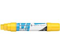 Schneider 120305 Paint-It - Lápiz acrílico (con punta biselada de 15 mm, pinturas acrílicas de alta cobertura para madera, lienzo, piedra, etc.), 1 unidad, color amarillo