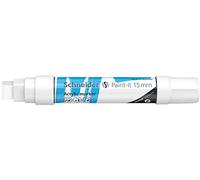 Schneider 120349 Paint-It - Lápiz acrílico (con punta biselada de 15 mm, pinturas acrílicas de alta cobertura para madera, lienzo, piedra, etc.), 1 unidad, color blanco