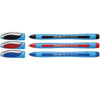 Schneider Bolígrafos 150293 retráctiles, trazo medio, paquete de 3 multicolor