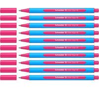 Schneider 152209 Slider Edge XB - Juego de 10 bolígrafos, modelo reducido, tinta color rosa, color rosa y azul