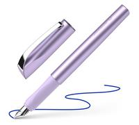 Schneider 168656 Ceod Shiny - Pluma estilográfica (para diestros y zurdos, punta M, incluye cartucho de tinta azul real) color lila