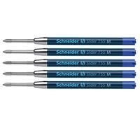 Schneider 175603 Slider 755 - Mina de repuesto (tecnología ViscoGlide, indeleble, MMittel), azul (5 unidades, línea media, azul)