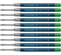 Schneider 175604 - Recambio para bolígrafo de punta redonda Slider 755 (10 unidades, tinta verde)