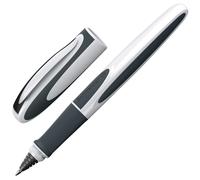 Schneider 187849 - Bolígrafo con cartuchos para diestros y zurdos, blanco/gris,