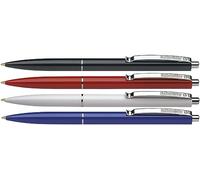Schneider 73080 K 15 Bolígrafo a presión con mina indeleble, grosor del trazo M, color de la escritura: azul, tarjeta blíster termosellada de 4 unidades