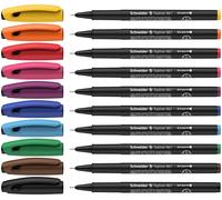 Schneider 967 - Rotulador de punta fina (0.4 mm, 10 unidades), multicolor