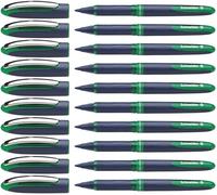 Schneider Business One Juego de 10 bolígrafos rodillos no retráctil tinta líquida verde