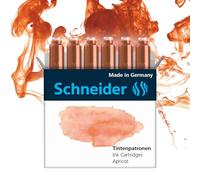 Schneider Cartuchos de tinta pastel albaricoque — estándar para pluma estilográfica, 6 unidades
