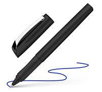 Schneider Ceod Shiny - Bolígrafo roller (para diestros y zurdos, ancho de trazo M, incluye cartucho de tinta azul), color negro