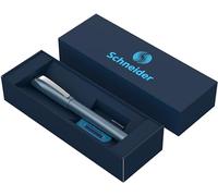 Schneider Ceod Shiny - Juego de bolígrafos roller (incluye estuche de cartón, cartuchos de tinta estándar, para diestros y zurdos), color azul