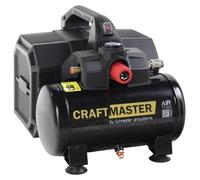 SCHNEIDER CRAFTMASTER: Compresor silencioso, portátil y sin aceite, con depósito de 6 litros, máximo