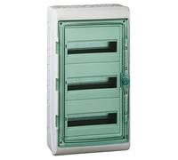 Schneider Electric 13985 Cofret Kaedra para equipos modulares, 3 x 12 módulos, 1+1 bloques terminales