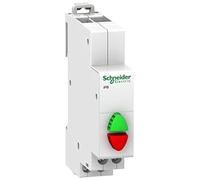 Schneider Electric A9E18034 Pulsadores IPB Doble 1No-1Nc, Verde y Rojo