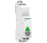 Schneider Electric A9E18036 Pulsadores IPB Simple 1NO, Gris con Indicador Luminoso Verde 110-230V CA