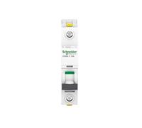 Schneider Electric A9F04106 IC60N Interruptor Automático Magneto Térmico, 1P, 6A, Curva C, 78.5mm x 18mm x 91mm, Blanco