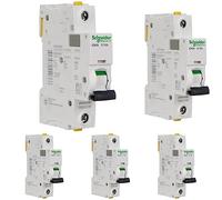 Schneider Electric A9F04116 Disyuntor iC60N, 1P, 16A, C características, Blanco, 1 Polig 16 Ampere (Paquete de 5)