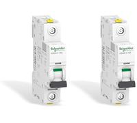 Schneider Electric A9F04116 Disyuntor iC60N, 1P, 16A, C características, Blanco, 1 Polig 16 Ampere (Paquete de 2)