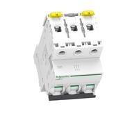 Schneider Electric A9F74306 IC60N Disyuntor, Acti9, 3P, 6A, Curvatura C, 50/60 Hz, Blanco