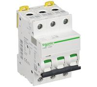 Schneider Electric A9F74332 IC60N Disyuntor, Acti9, 3P, 32A, Curvatura C, 50/60 Hz, Blanco