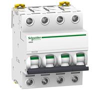 Schneider Electric Disyuntor Acti9 A9F74463 IC60N Curvatura C 4P 63 A 50/60 Hz Blanco