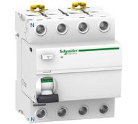 Schneider Electric Interruptor diferencial A9R14480 Acti9 iID 4P 80A 300mA Clase AC Blanco