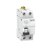 Schneider Electric A9R61263 Interruptor diferencial iID, 2P, 63A, 30mA, clase A SI de la gama Acti9, Blanco