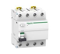 Schneider Electric Interruptor diferencial iID A9R61425 4P 25A 30 mA Clase A Blanco Acti9