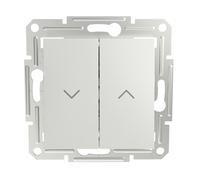 Schneider Electric Asfora EPH1370521D - Interruptor de persiana (10 A, 250 V, LED, empotrable, con lamas), color blanco