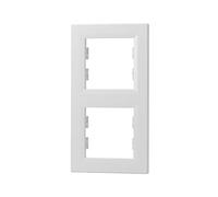 Schneider Electric Asfora EPH5810221D - Marco vertical para interruptor y enchufe, color blanco