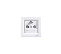 Schneider Electric EPH3500221 Toma TV-R-SAT Intermedia, Blanco