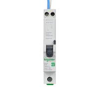 Schneider Electric EZ9D16820 Easy9 - Disyuntor de corriente residual con protección contra sobrecorriente, 1P + NS, 20 A, curva B, 6000 A, 30 mA, color gris