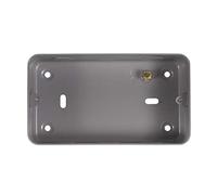 Schneider Electric GBG02 caja de montaje de rejilla de superficie de metal con revestimiento de metal, 3 - 4 bandas, gris, paquete de 5
