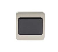 Schneider Electric GGBL1012WBSS Lisse Rocker Switch, 1 Gang, 2 Way, 10AX, acero inoxidable con interior negro