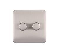 Schneider Electric GGBL6022CMBS Lisse - Deco sin tornillos, plateado, GGBL6022CSSS 250W, 240V