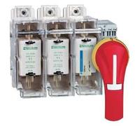 Schneider Electric GS2AH540 TeSys GS Maneta Giratoria Exterior Frontal, Calibre 100-400 A, Rojo