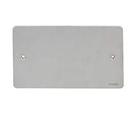Schneider Electric GU8220SS Ultimate placa en blanco, 2 bandas, acero inoxidable