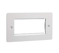 Schneider Electric GU8280PW Ultimate UFP Placa plana con sistema de rejilla, 2 bandas, pintada, color blanco